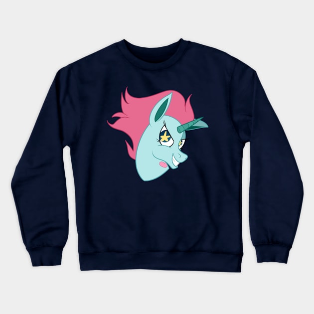 Flying Princess Pony Head Crewneck Sweatshirt by SquirrelSphere